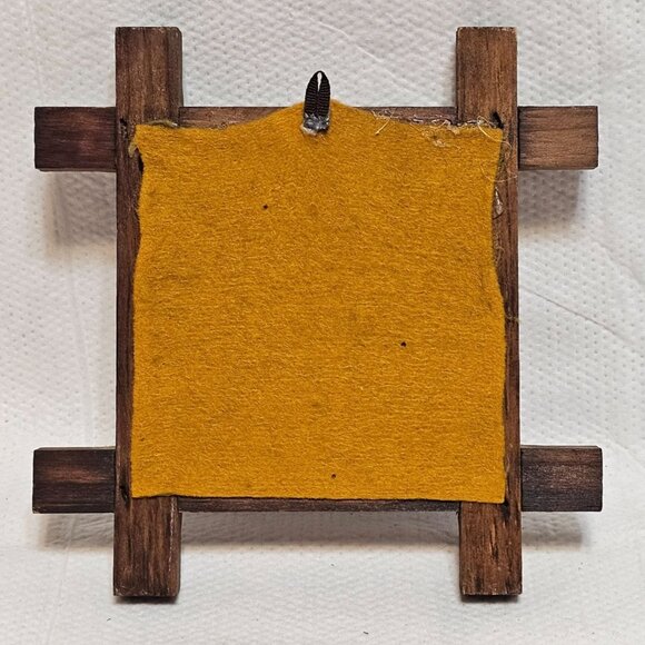 Vintage Handmade Framed Completed Counted Cross Stitch "Friendship" - Picture 5 of 5